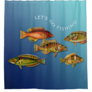 Rideaux De Douche Poisson coloré : Allons pêcher