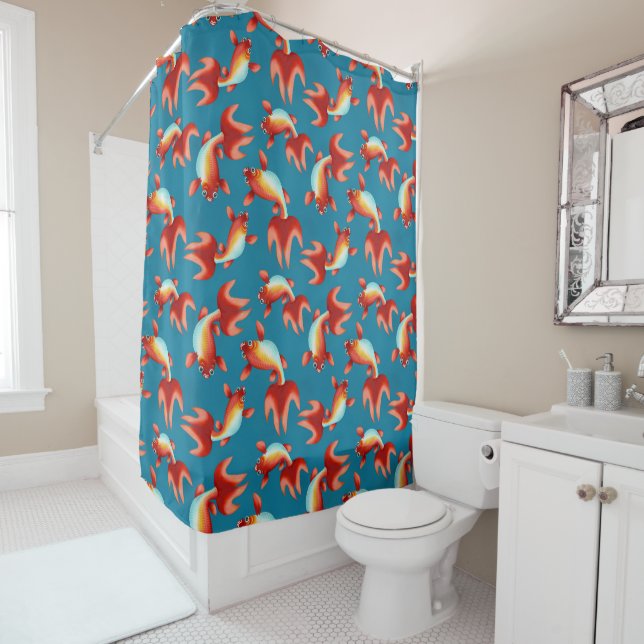 Rideaux De Douche Poisson koi (En situation)