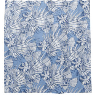 Rideaux De Douche poisson mirage bleu