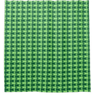 Rideaux De Douche Poisson moderne du milieu du siècle, vert citron e