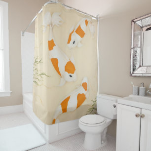 Rideaux De Douche Poissons de Koi, Kohaku, Poisson d'étang japonais