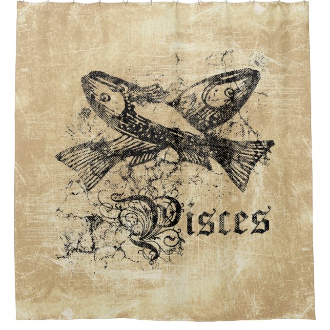 Rideaux De Douche Poissons Zodiac vintages (Devant)