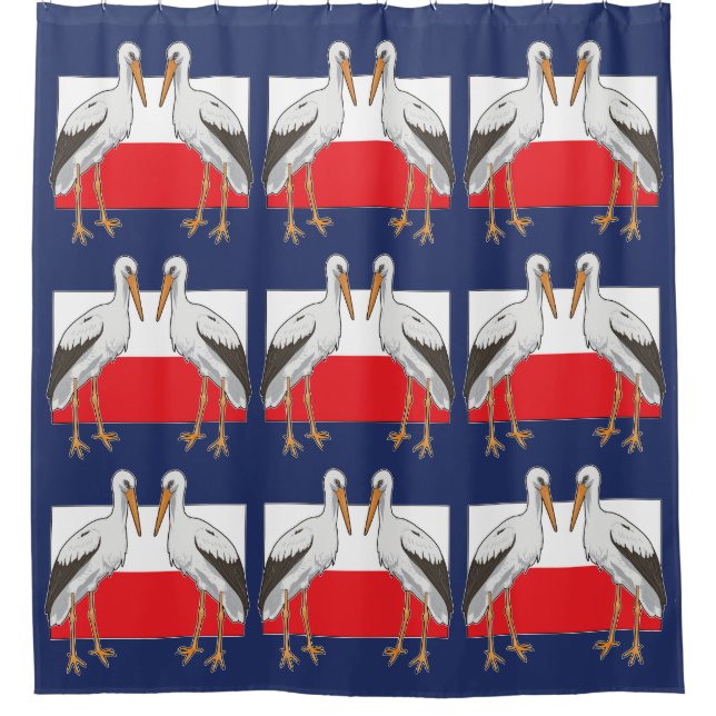 Rideaux De Douche Polish white stork (Devant)