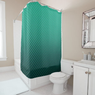 Rideaux De Douche Polka point dégradé vert noir couleurs foncé