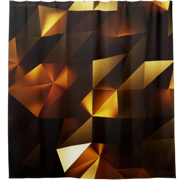 Rideaux De Douche Polygone or : rendu Abstrait 3D (Devant)
