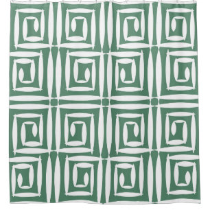 Rideaux De Douche Polygones géométriques Vintage Motif sans fil