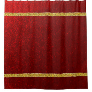 Rideaux De Douche Pommes de sucre Rouge Or