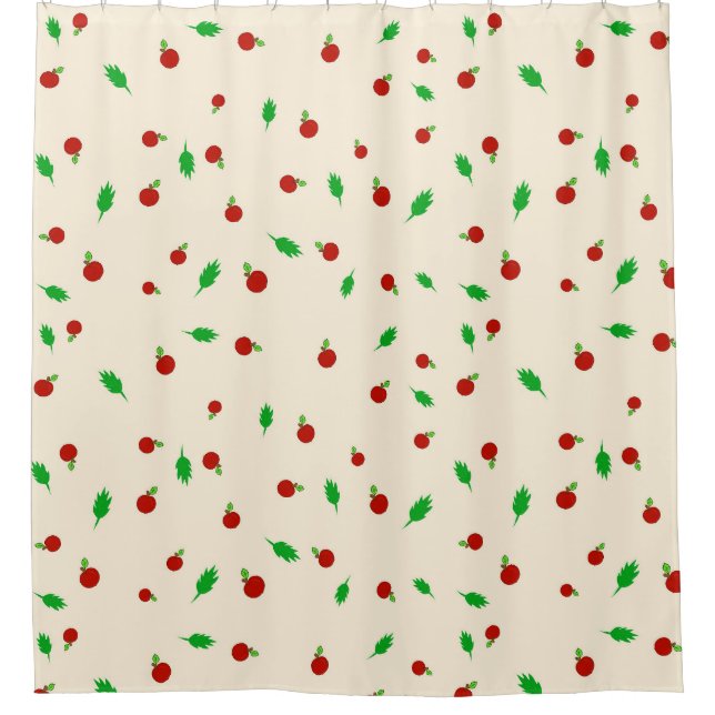 Rideaux De Douche Pommes et feuilles (Devant)