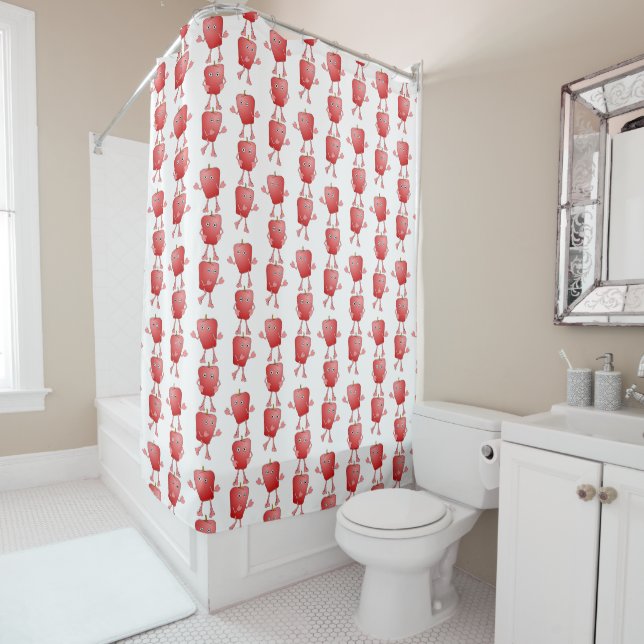 Rideaux De Douche Pommes verticales (En situation)