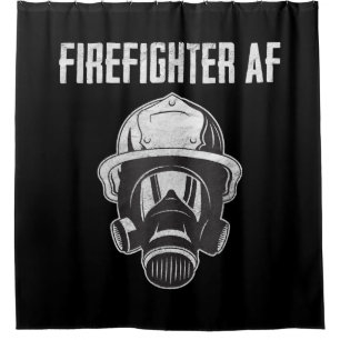Rideaux De Douche Pompier AF   Masque gaz   Funny Firefighter