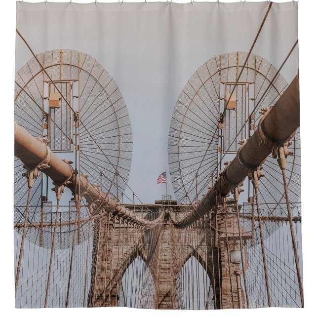 RIDEAUX DE DOUCHE PONT BROOKLYN NEW YORK (Devant)