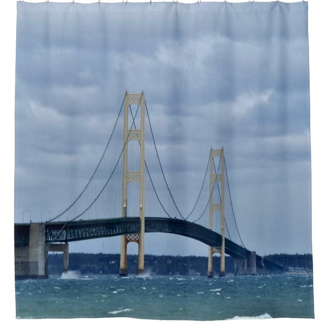 Rideaux De Douche Pont de Mackinac (Devant)