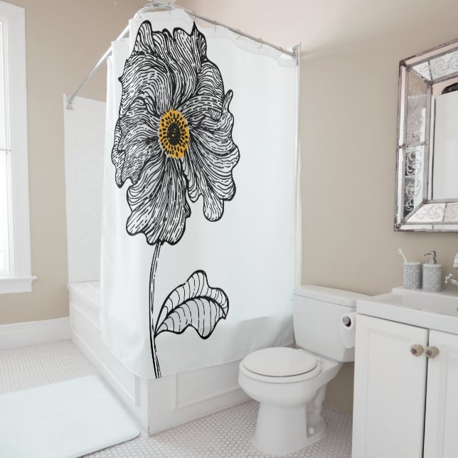 Rideaux De Douche Poppy Monstre (En situation)