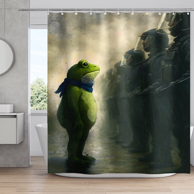 Rideaux De Douche Portland Frog Protest (Créateur téléchargé)