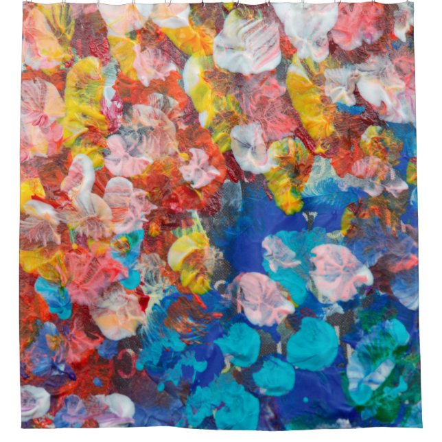 Rideaux De Douche portrait bulldog anglais art intellectuel, graff (Devant)