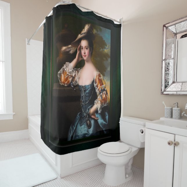 Rideaux De Douche Portrait de Susannah Hope par Joseph Wright (En situation)