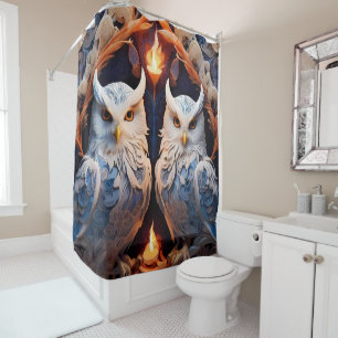 Rideaux De Douche Portraits d'animaux domestiques et sauvages sur fo