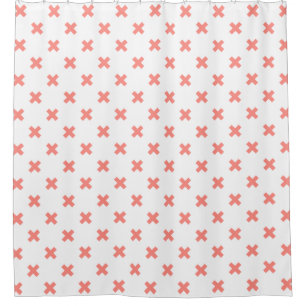 Rideaux De Douche Poser les points de croix sur blanc