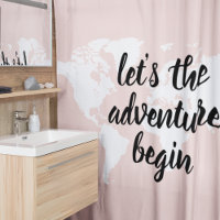 Positive rose Commençons l'aventure Carte du Monde