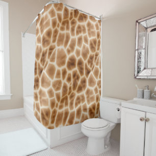Rideaux De Douche Poster de animal crème Brown Giraffe