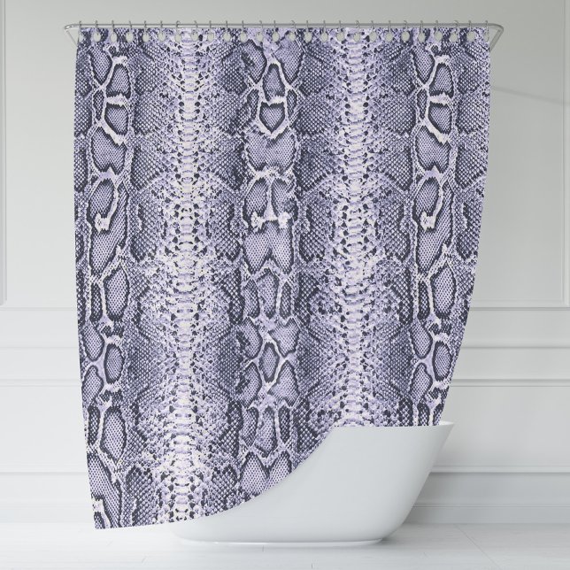 Rideaux De Douche Poster de animal de peau de serpent pourpre (Purple SnakeSkin Animal Print Shower Curtain by Looly Elzayat
)