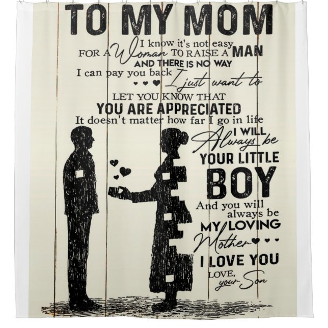Rideaux De Douche Poster Vertical Son To Mom | Bel cadeau (Devant)