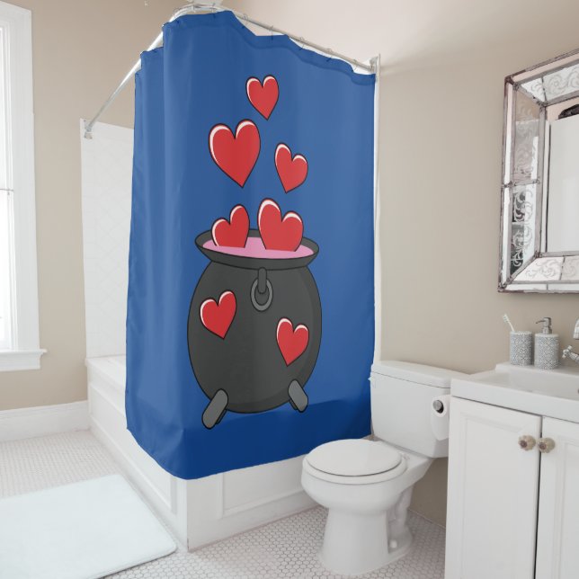 Rideaux De Douche Potion d'amour de coeurs (En situation)