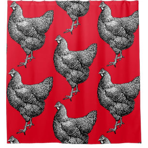 Rideaux De Douche Poulet de roche Plymouth Barred classique Hen