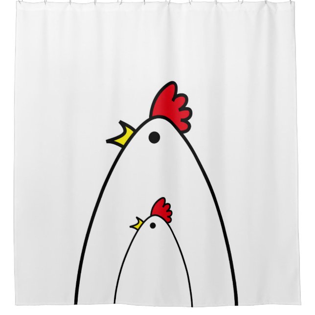Rideaux De Douche Poulets (Devant)
