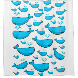 Rideaux de douche pour les enfants Blue Whale