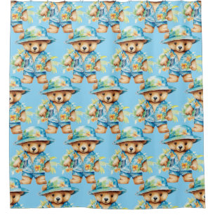 Rideaux de douche pour ours bleu Teddy
