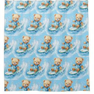Rideaux de douche pour ours bleu Teddy