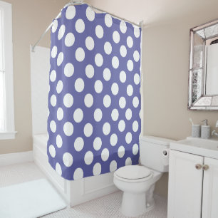 Rideaux De Douche pourpre perwinkle blanc pois