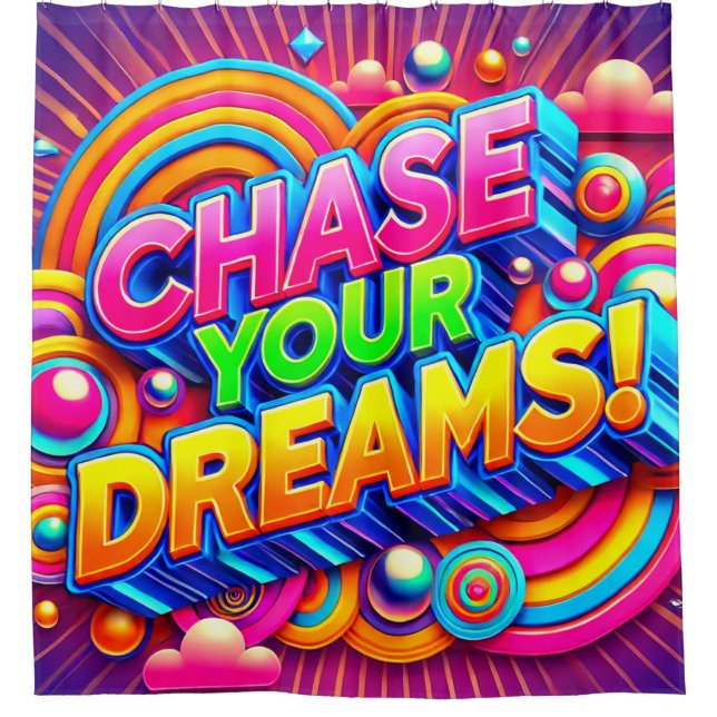 Rideaux De Douche Poursuivez vos rêves (Devant)