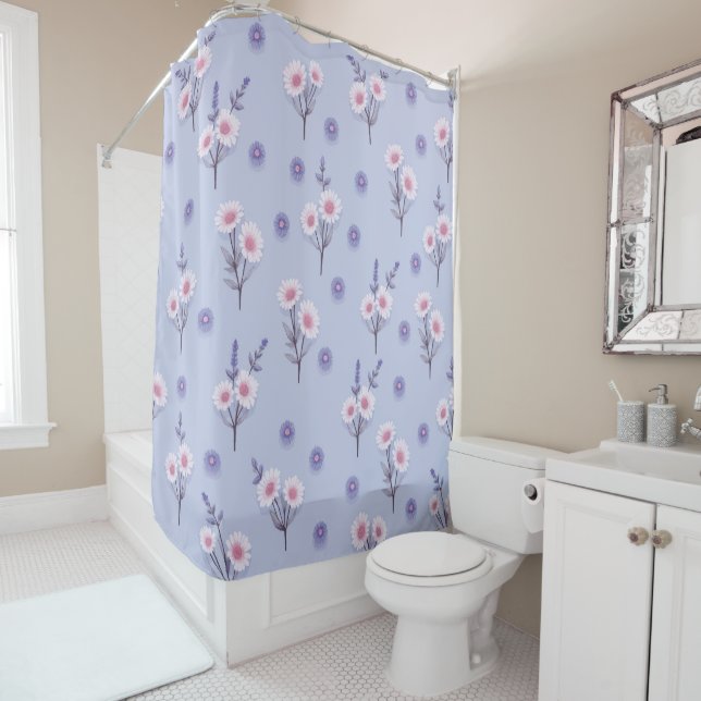 Rideaux De Douche Poussière de Fée Marguerites (En situation)