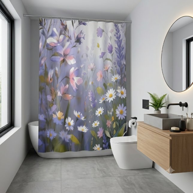 Rideaux De Douche Prairie de fleurs sauvages de rêve (Créateur téléchargé)