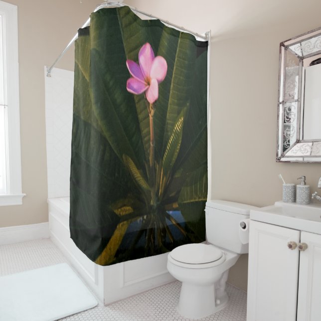 Rideaux De Douche Première floraison, Plumeria (En situation)