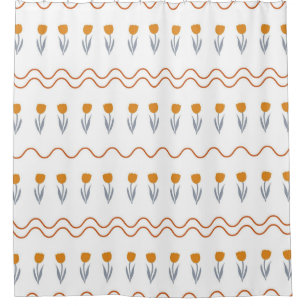 Rideaux De Douche Preppy Super Stripe Tulip Motif