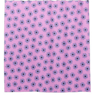 Rideaux De Douche Preppy violet bleu Hippie Motif