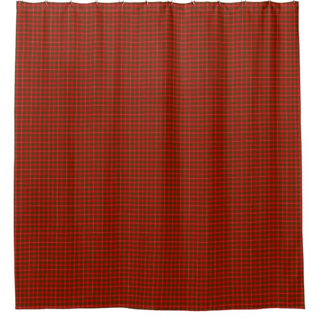 Rideaux De Douche Prince de Rothesay tartan rouge vert plaid (Devant)