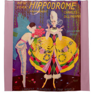 Rideaux De Douche Programme Hippodrome de New York des années 1920