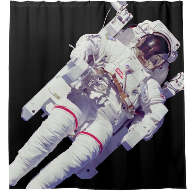 Rideaux De Douche Promenade spatiale en jetpack astronautique en orb (Devant)
