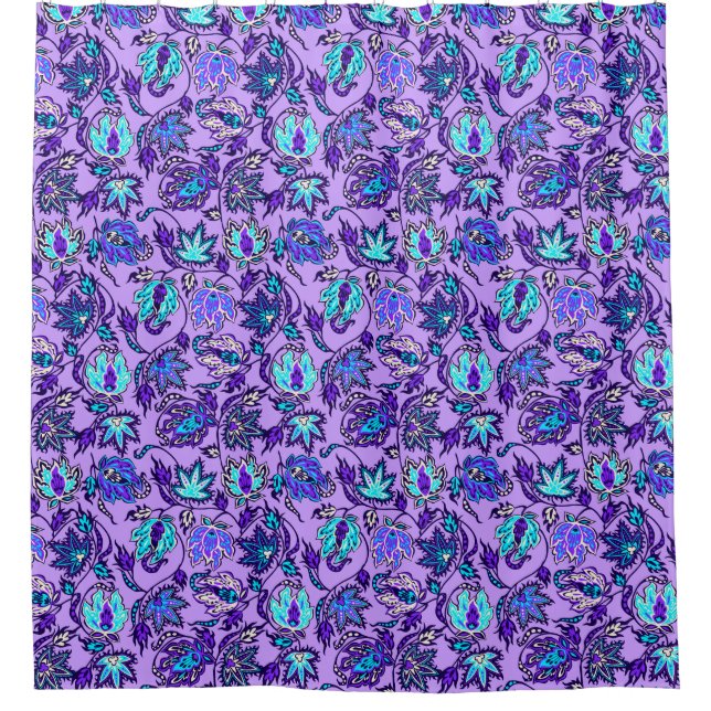 Rideaux De Douche Protea Batik Hawaï Tropical Floral (Devant)