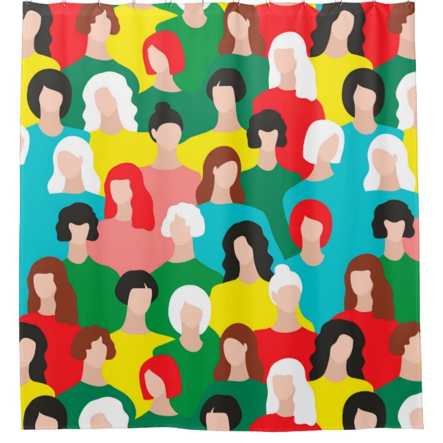 Rideaux De Douche Puissance des filles (Devant)