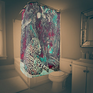 Rideaux De Douche Puissant Jaguar au repos