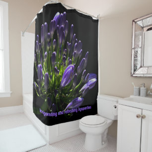 Rideaux De Douche Purple Agapanthus, African Lily Luxe