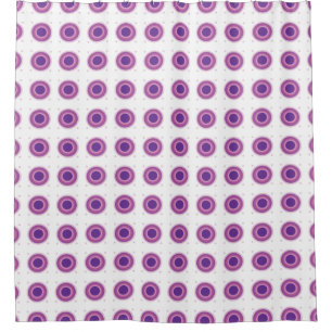 Rideaux De Douche Purple Bullseye Cible Polka Point Cercles ronds