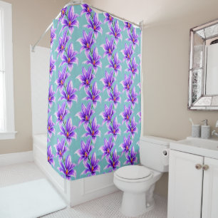 Rideaux De Douche Purple Lilly du Motif de la Vallée