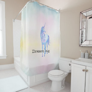 Rideaux De Douche Purple Unicorne Aqua Rose Yellow Tie Dye