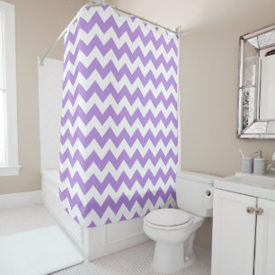 Rideaux De Douche Purple Zigzag, Purple Chevron, Motif géométrique